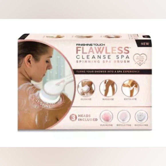 NWT Finishing Touch Flawless Cleanse Spa Spinning Body Brush - Picture 1 of 3